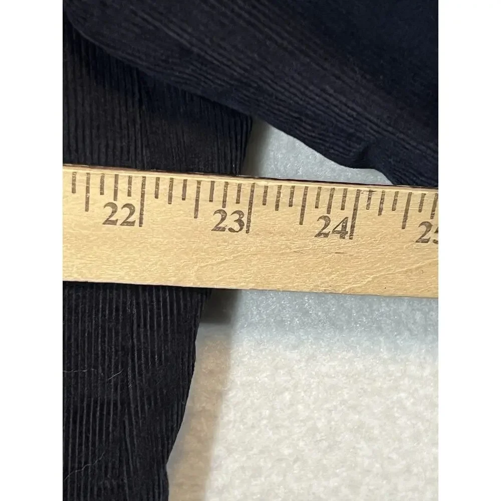 Stafford Signature Mens Blazer 46R Corduroy Sport Coat Blue Cotton Elbow‎ Patch